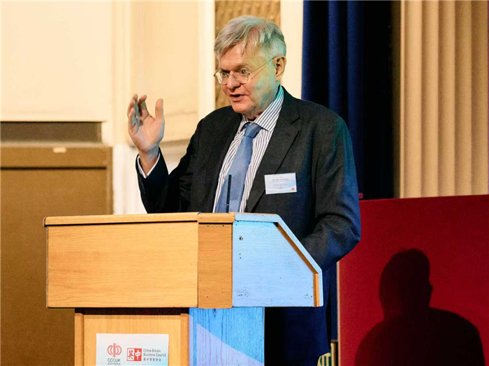 英中贸易协会首席执行官白彼得致辞。杨浩鹏摄