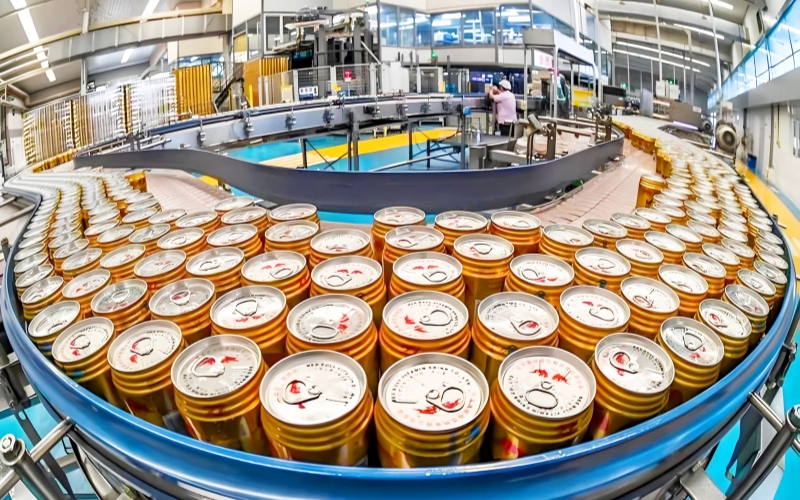 红牛维生素功能饮料生产线。夏正锋摄