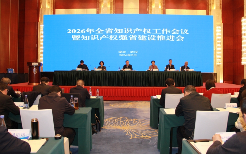 湖北召开2026年全省知识产权工作会议暨知识产权强省建设推进会现场。
