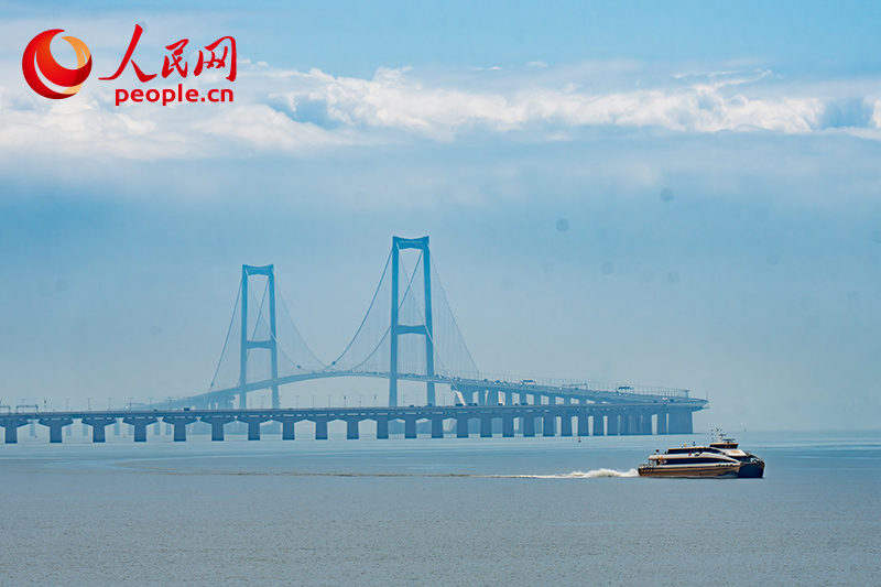 深中通道。人民网记者 王星摄