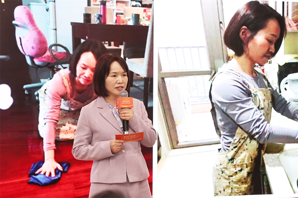 全国劳模朱春南演讲。上海市总工会供图