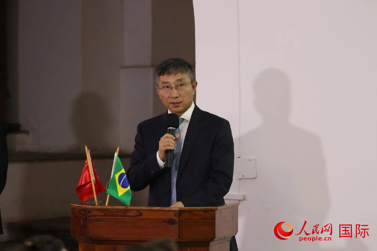 中国国家博物馆馆长罗文利在“和鼎调羹——中国古代饮食文化展”开幕式上致辞。人民网记者 时元皓摄