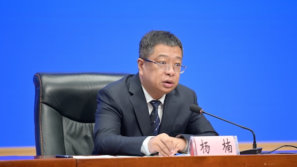 黑龙江省交通运输厅副厅长、新闻发言人杨楠。张春雷摄
